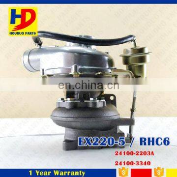 Engine Part EX220-5 RHC6 Turbocharger OEM 24100-2203A Fit For Excavator Truck Diesel Engine