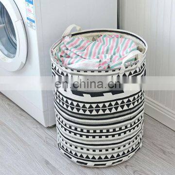 washing printed canvas qingdao storage basket round storage basket clothing basket cloth storage