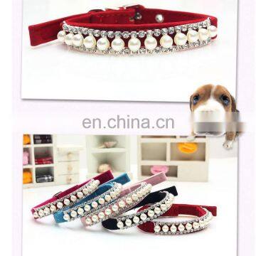 Pet Pearl Necklace Dog Collar Jewelry Rhinestone Pendant Teddy Cat Pet Accessories photo-6