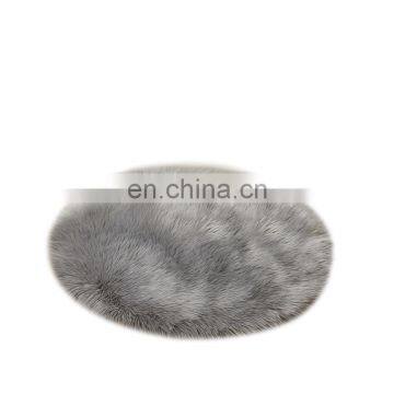 Round shape Wholesale Faux fur Washable carpet for floor cover