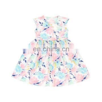 2019 New Summer Girls Dress customized Printed Clothes Kids Boutique Girls Cute Dress