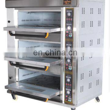 Industrial Bakery Machine Cake Bread Pizza Baking 3 Deck Gas Oven Prices photo-7