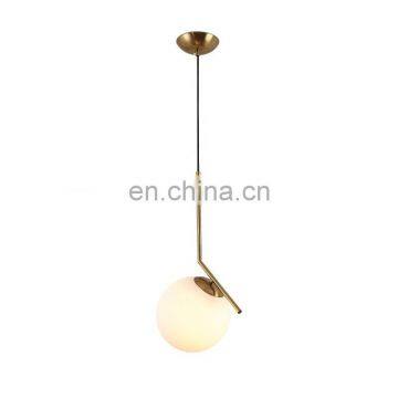 Decorative Gold Metal Chandelier Designer Glass Globe Pendant Lamp photo-3