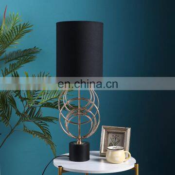 Unique modern iron table lamp cheap restaurant office hotel fancy table lights luxury with customize logo