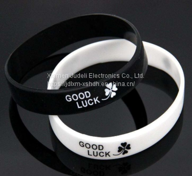 Color Segmented Silicone WristBand photo-4