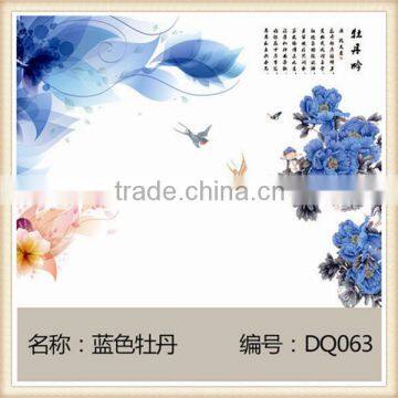 Sela Wei Large Chinese TV Sofa Backdrop Tile 3D Color Carving Art Green Leaves Can Be Customized Tiles photo-6