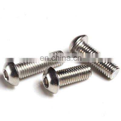 ISO7380 m4 M6 M8 M10 M12 stainless steel button head hexagon socket head machine screw with round head