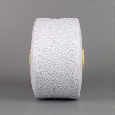 Hot Sale Recycled Regenerated Open End Oe Yarn Bleached White Ne6s Cotton Polyester 65/35 Blended Yarn photo-2