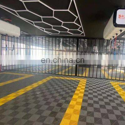 Eco-friendly garage plastic interlocking floor mat flooring grating for car wash shop