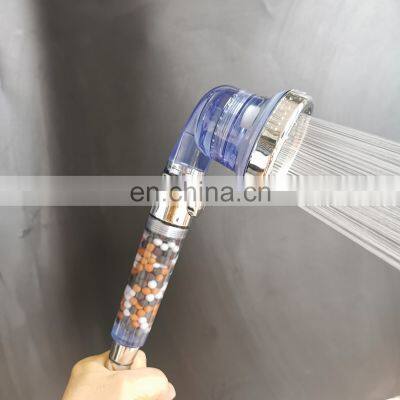 PC Transparent Ionic 3 Sprayer Water Saving Hand Shower Head photo-2