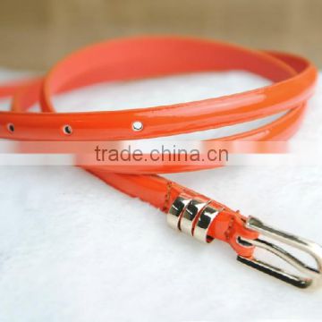 Lady skinny fashion pu leather belt