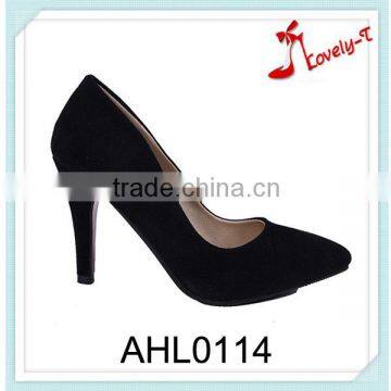 Fashion pumps suede shoes high heel pointed toe women dress shoes