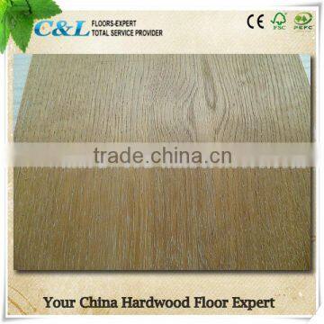 Foshan Stock oak engineered wire brushed wood flooring