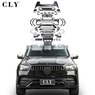 CLY Bodykits For 2020 2021 Mercedes GLE W167 V167 Upgrade GLE63 AMG Front Rear Car Bumpers Grill wheel arch Rear diffuser tips