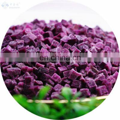 Sinocharm health Fresh IQF Purple Potato Dices Frozen Purple Potato Dices