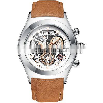 Biden 0149 Designers Men Automatic Mechanical Wrist Watch Custom Logo Three Dial Fashion Leather Watches Form China photo-2