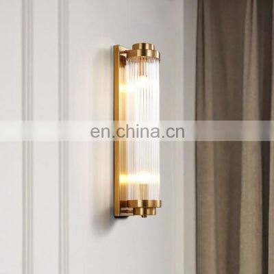 Nordic Light Luxury Wall Lamp E14 Crystal Pillars Rotated Slim Waist Corridor Lights E14 For Sitting Room Background Wall Lights