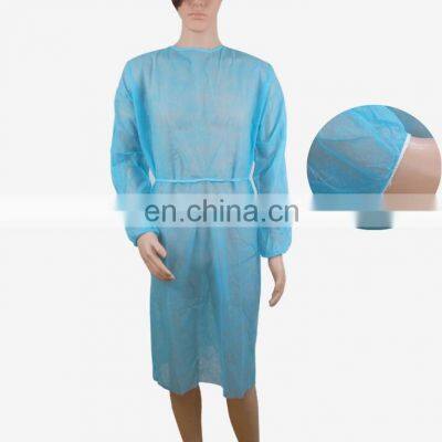 OEM Disposable Isolation Gown With Back Tie Anti-static Blue PP Gown For Hospital photo-2