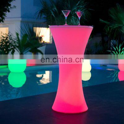 Gold Stainless Steel Light up Cup Shaped Led Bar Cocktail Table Led Chairs Bar Tables Bar Stools Nightclub Furniture