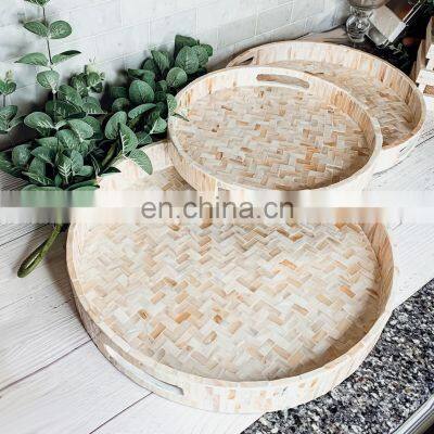 Mother of Pearl Serving Trays Luxury High End Decor