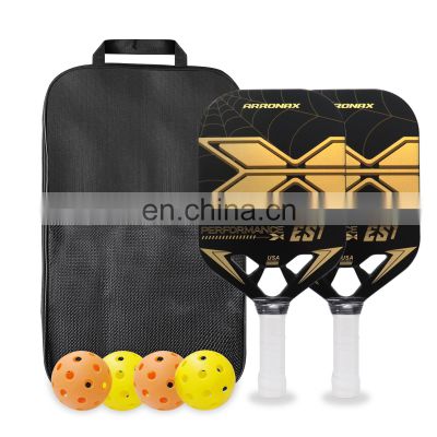 Carbon Fiber Pickleball Paddle Set 13mm Racquet Pickle Ball Racket Professional Lead Tape Cover Outdoor Training Sports