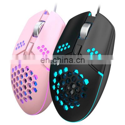 Fan mouse source factory cooling cooling wired game machinery gaming wholesale hole mouse