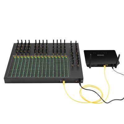 HQ! SK64-512 SMS Gateway 2G M26 Bulk Sms Multi Slots Modem 64 Ports 512 Sims Change IMEI SImbox Router SMPP API