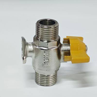 1/2Double Outer Wire Ball Valve,Fixed Ball Valve,Water Heater Ball Valve,electroplateCopper Ball Valve，Kitchen Ball Valve photo-4