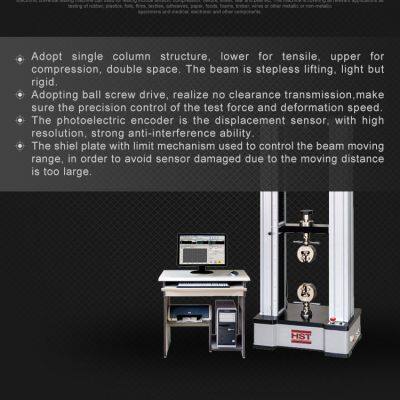 Computer Control Electronic Universal Testing Machine HST WDW-10E 10KN 20KN Single Column Double Space Class 0.5 photo-6