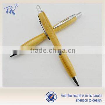 Alibaba China Promotion Pen Metal Clip Click Bamboo Pen