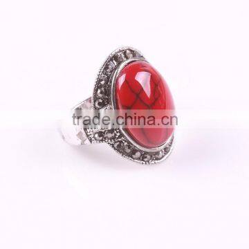 Wholesale cheap red stone silver rings