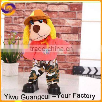 Soft plush dog shaking head musical dancing dog toy
