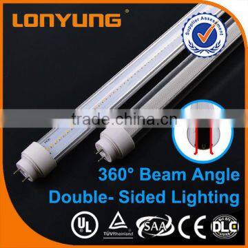 T10 double-side t8 pink led tubt8 ce rohs led tube 8 light