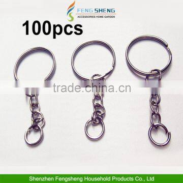 25mm Round Shape Metal Key Ring With Short Chain