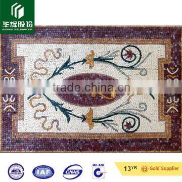 Floor tiles muticolor red marble stone square water jet for sale