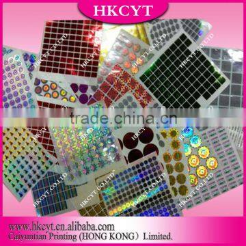 Adhesive laminated holographic label sticker