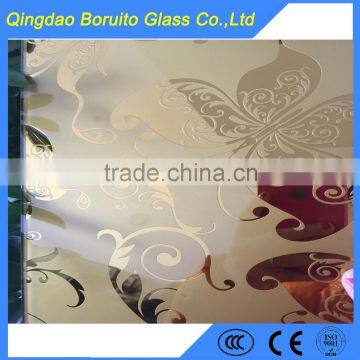 2-6mm popular pattern mirror glass with free samples