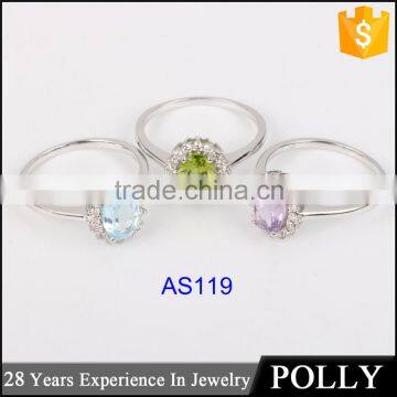 EU/US Womens CZ Stone Rings 925 Sterling Silver Jewelry Engagement Rings Chinese Supplier of Jewelry Set photo-2