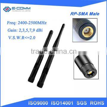Wifi Antenna 2.4G 3dbi with RP-SMA connector signal enhance Straight head