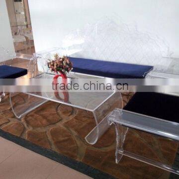 New design acrylic living roon sofa set furniture factory