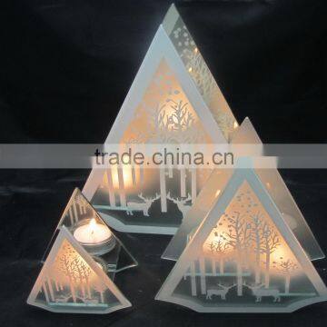 2016 Cheapest Wholesale Glass Christmas Tree Candle Holder photo-2