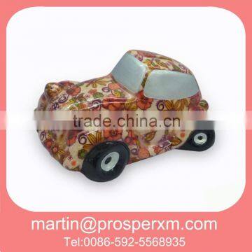 Car coin bank ceramic car shape money bank