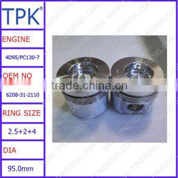 SAA4D95LE Engine Piston Kit Used for Komatsu Excavator PC130-7 PC138 PC128