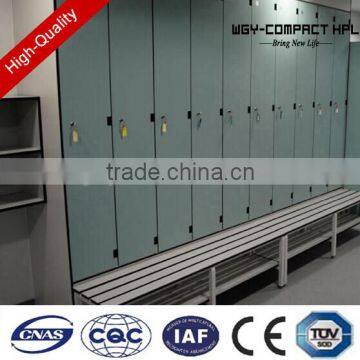 Cheap price wooden color one door waterproof hpl kitchen locker with electronic lock