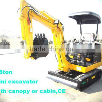 1.8ton mini crawler excavator with Japan Yanmar engine,adjustable tracks,CE