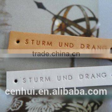 dongguan high quality custom embossed leather label