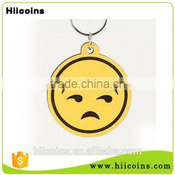 promotional wholesalel metal emoji keychain,custom metal keyrings