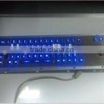 LED backlight gaming metal keyboard with trackball