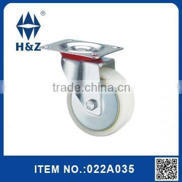 White steel industrial wheel caster