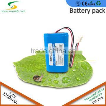 Top Quality medical device battery 7.4v4400mah 18650 battery factory